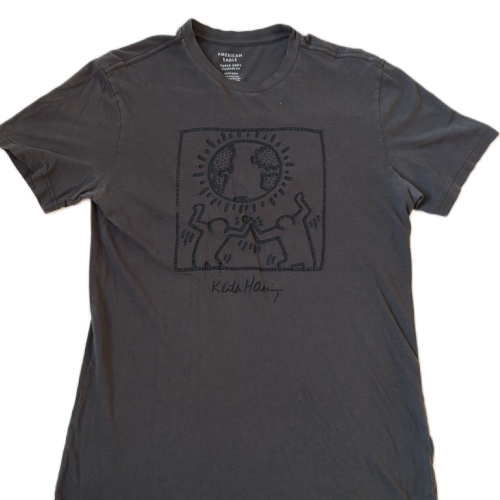 American Eagle Outfitters Dark Gray Graphic Tee